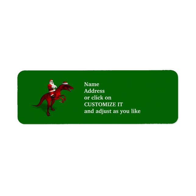 Santa Claus Riding A Dinosaur (Front)