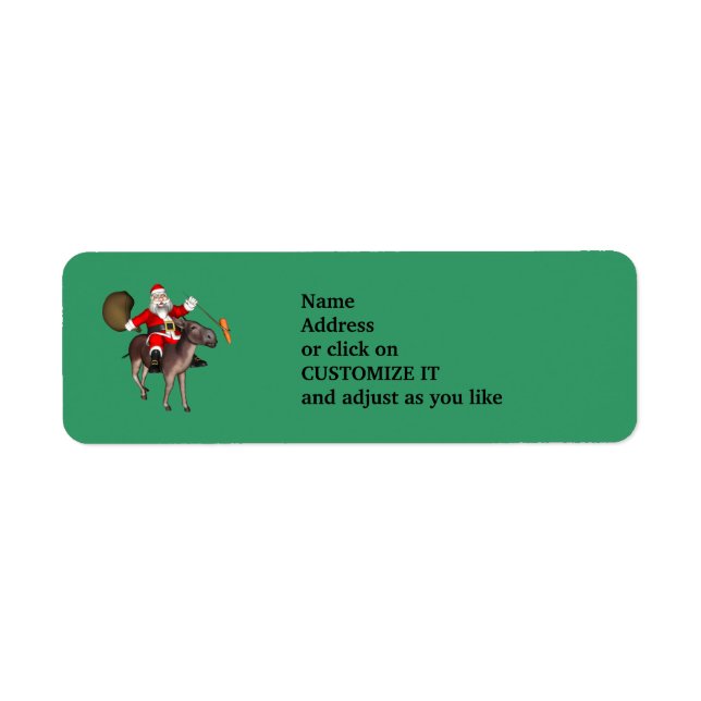 Santa Claus Riding A Donkey (Front)