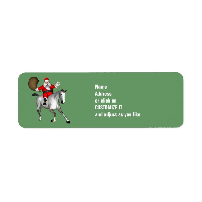 Santa Claus Riding A Grey Horse (Front)