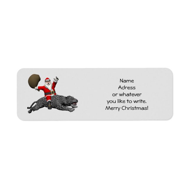 Santa Claus Riding A Grey Panther (Front)