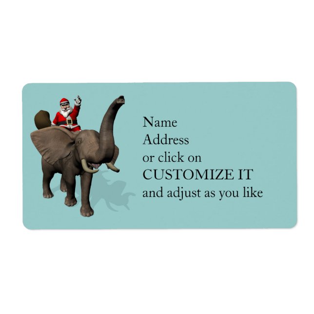 Santa Claus Riding An Elephant (Front)
