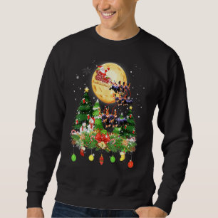 Santa Claus Riding Dachshund Reindeer Sleigh Xmas Sweatshirt