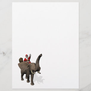 Santa Claus Riding On Elephant