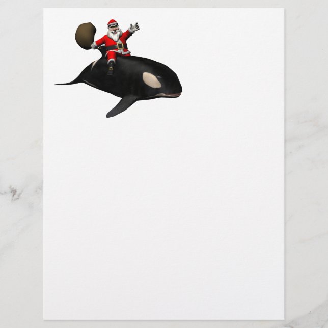 Santa Claus Riding On Orca (Front)