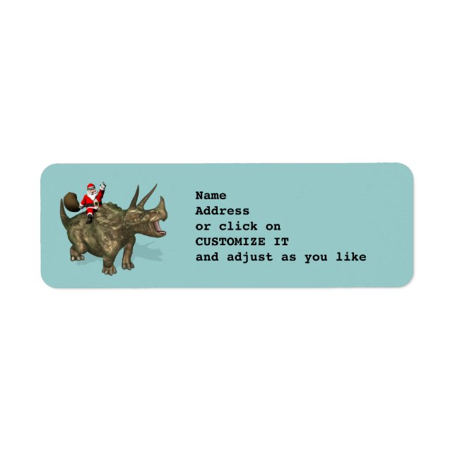 Santa Claus Riding On Triceratops (Front)