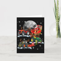 Santa Claus Riding Tractor Sleigh Christmas Tracto
