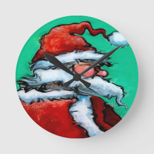 Santa Claus Round Clock