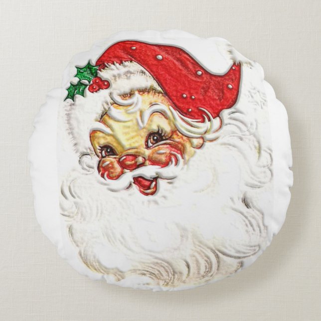 Santa Claus Round Cushion (Front)
