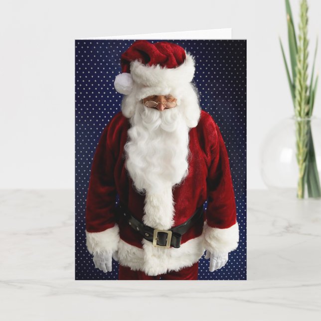 Santa Claus Sad Holiday Card (Front)