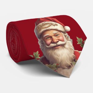 Santa Claus Saint Nicholas Christmas red Tie