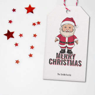 Santa Claus - Santon Toy Doll Christmas Gift Tags