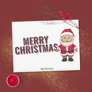 Santa Claus - Santon Toy Doll Christmas Postcard