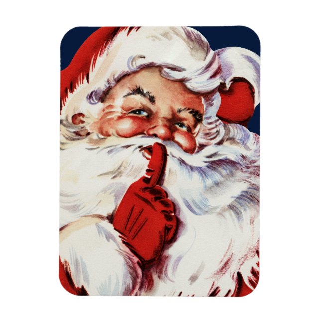 Santa Claus Saying SH-H-H Magnet (Vertical)