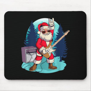 Santa Claus Shirts For Guitarists Musicians Gift C Mouse Pad