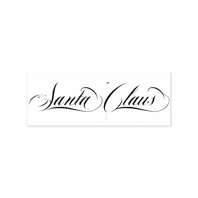 Santa Claus Signature Christmas IV Rubber Stamp (Imprint)