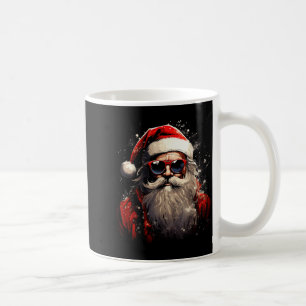 Santa Claus Silhouette Christmas Sungles Caricatur Coffee Mug