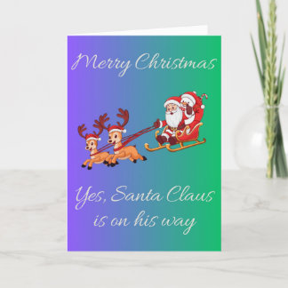 “Santa Claus Sleigh Christmas Card