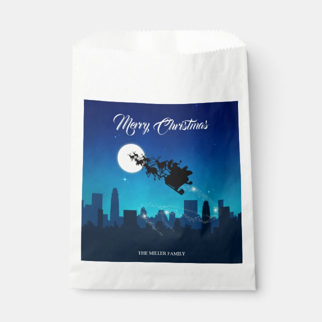 Santa Claus Sleigh Christmas Favour Bags (Front)