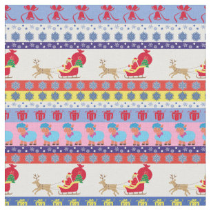 Santa Claus sleigh Fabric