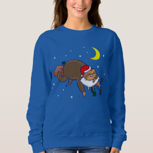 santa claus sloth christmas sweatshirt