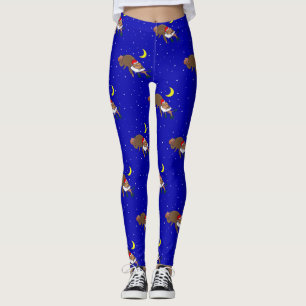 santa claus sloth xmas leggings