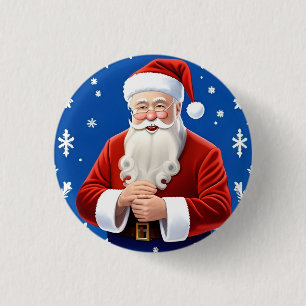 Santa Claus Smiling 3 Cm Round Badge
