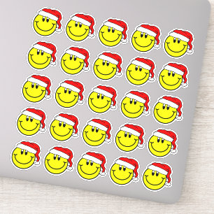 Santa Claus Smiling Face Emoji Stickers