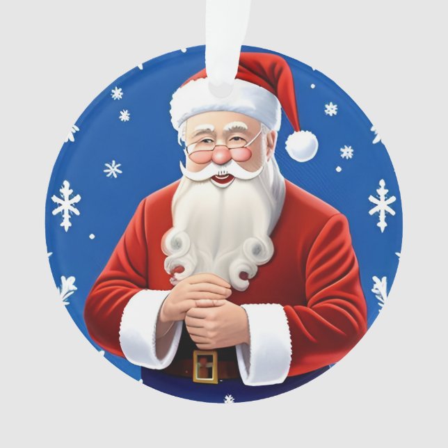 Santa Claus Smiling Ornament (Front)