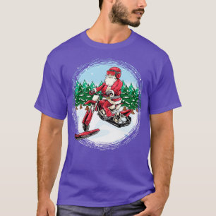 Santa Claus Snowbike Snowmobile Motorcycle Biker C T-Shirt