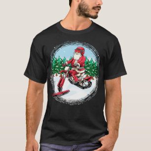 Santa Claus Snowbike Snowmobile Motorcycle Biker C T-Shirt