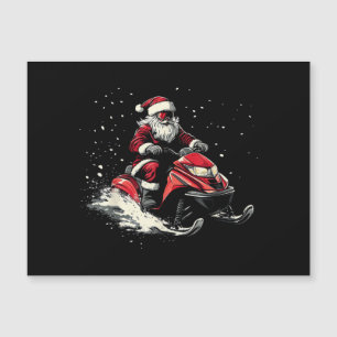 Santa Claus Snowmobile Motor Sled Funny Christmas