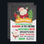 Santa Claus Snowy Christmas Party Invitation<br><div class="desc">Santa Claus Christmas Party invitation with snowflakes and a night sky with snow.
Great for any Holidy event!
Need help with the layout,  just email me at tkatz@me.com</div>