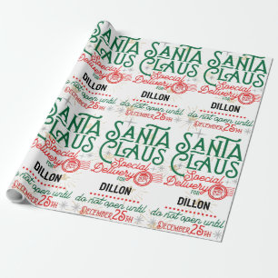 Santa Claus Special Delivery Wrapping Paper