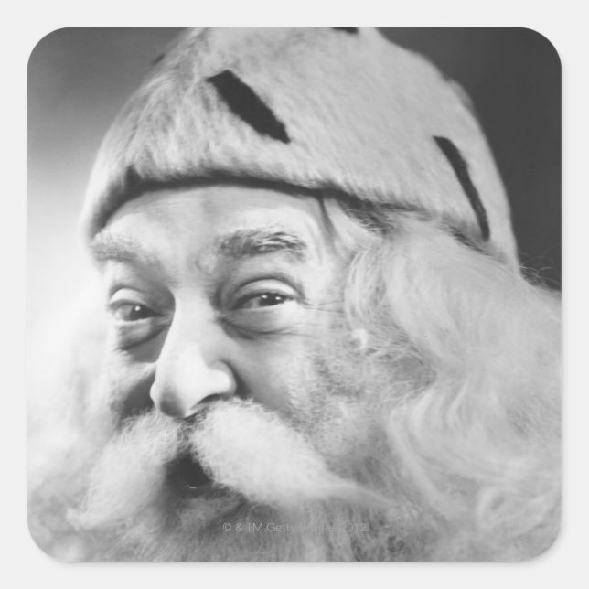 Santa Claus Square Sticker (Front)