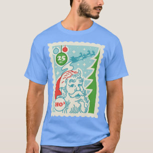 Santa Claus Stamp Merry Christmas T-Shirt