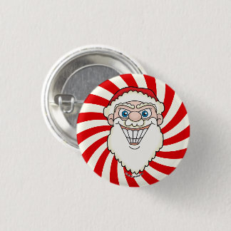 Santa Claus Starburst Screwball Graphics 3 Cm Round Badge