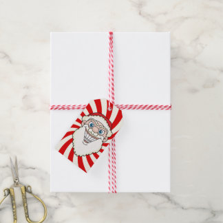 Santa Claus Starburst Screwball Graphics Gift Tags