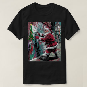 Santa Claus Street Graffiti Style T-Shirt