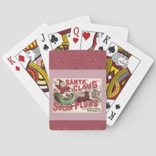 Santa Claus Sugar Plum Christmas Playing Cards