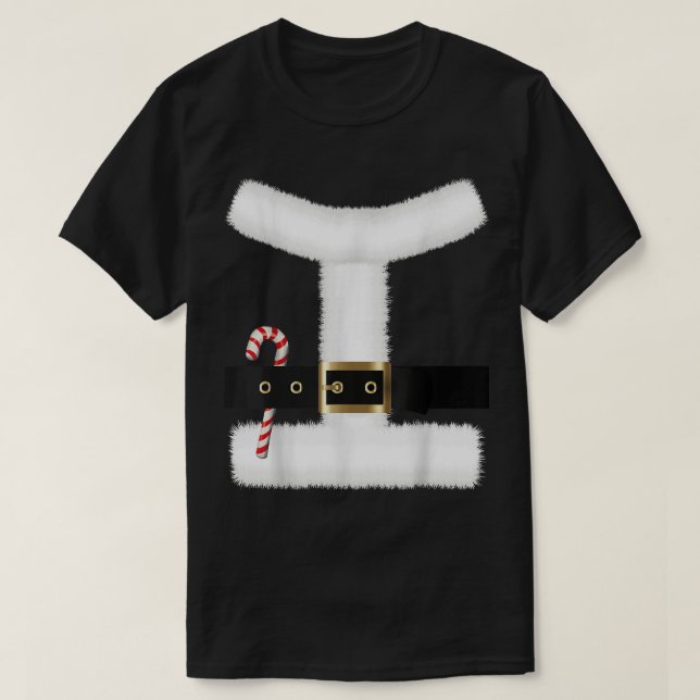 Santa Claus Suit Costume Christmas  Belt Unise 201 T-Shirt (Design Front)