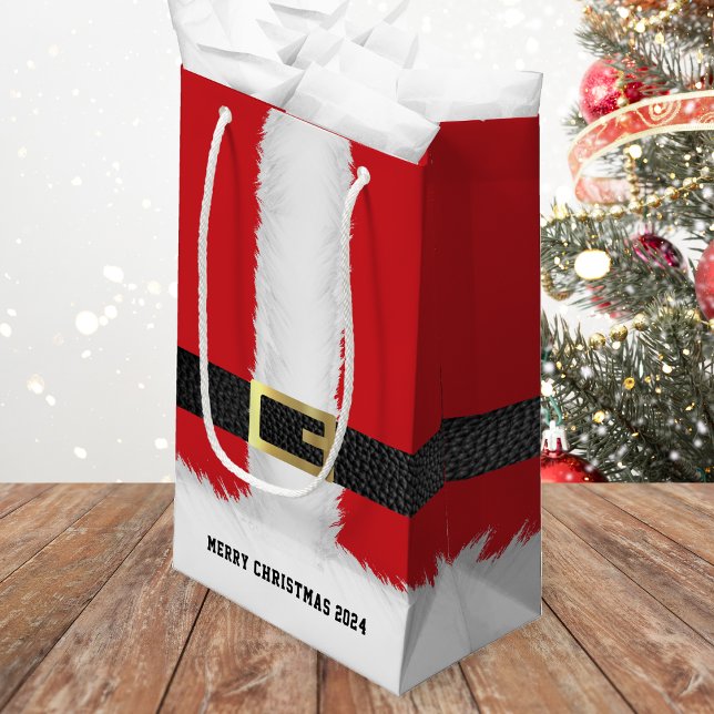 Santa Claus Suit Jacket Merry Christmas Small Gift Bag (Creator Uploaded)