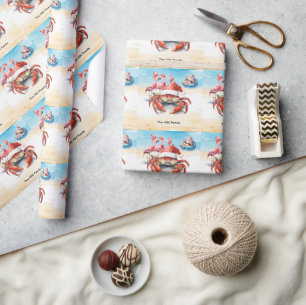 Santa Claus  Summer Christmas In July Wrapping Paper