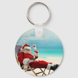 Santa Claus Summer Key Ring