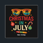Santa Claus Sunglasses Beach Christmas in July  Square Business Card<br><div class="desc">Celebrate Christmas in July with this hilarious Santa Claus sunglasses beach design – perfect for summer vacations,  family trips,  party decorations,  and gift ideas for holiday lovers. Add festive cheer to your event with a funny twist that’ll make everyone smile!</div>
