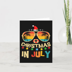 Santa Claus Sungles Beach Christmas In July Men Wo Card