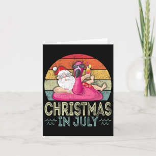 Santa Claus Sungles Christmas In July Santa In Bea Card