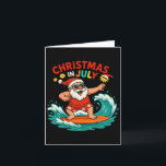 Santa Claus Surfing Beach Christmas In July Men Wo Card<br><div class="desc">Santa Claus Surfing Beach Christmas In July Men Women Kids</div>