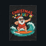 Santa Claus Surfing Beach Christmas In July Men Wo Fleece Blanket<br><div class="desc">Santa Claus Surfing Beach Christmas In July Men Women Kids</div>