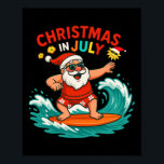 Santa Claus Surfing Beach Christmas In July Men Wo Poster<br><div class="desc">Santa Claus Surfing Beach Christmas In July Men Women Kids</div>