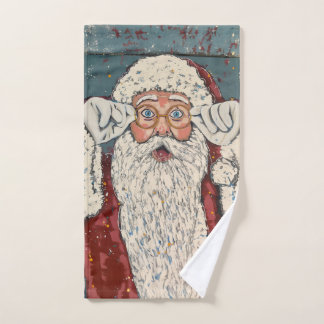 Santa Claus Surprised Bath Towel Set